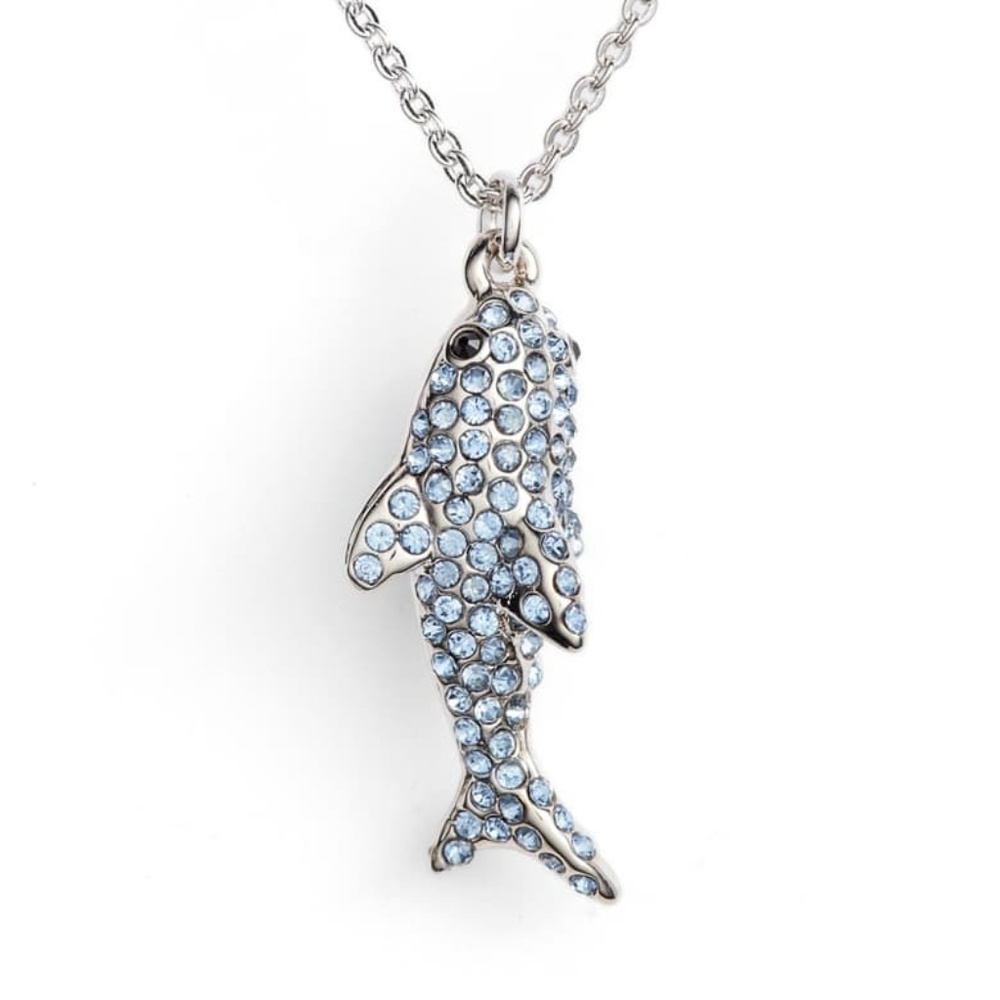 california dreaming pavé shark necklace